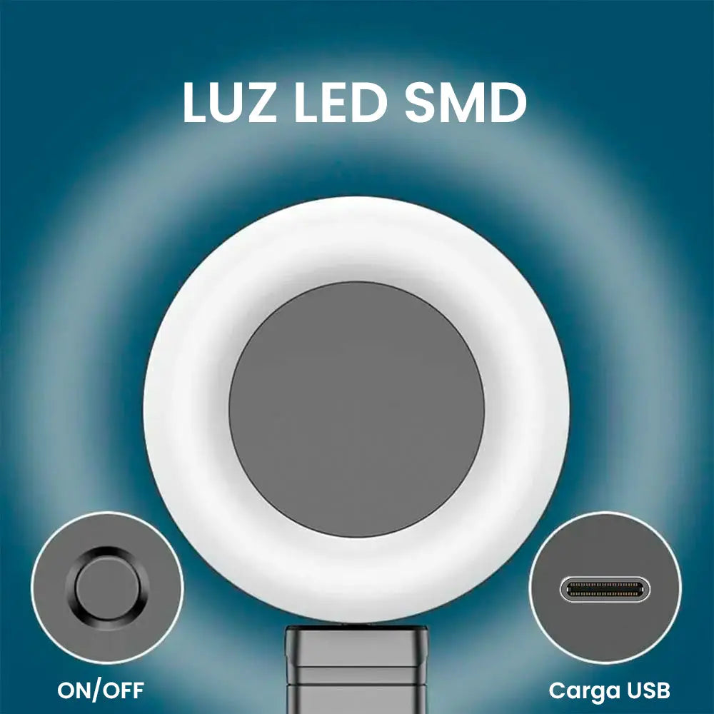 Trípie Extensible con Control Remoto y Luces LED 🟢 Calidad Plus